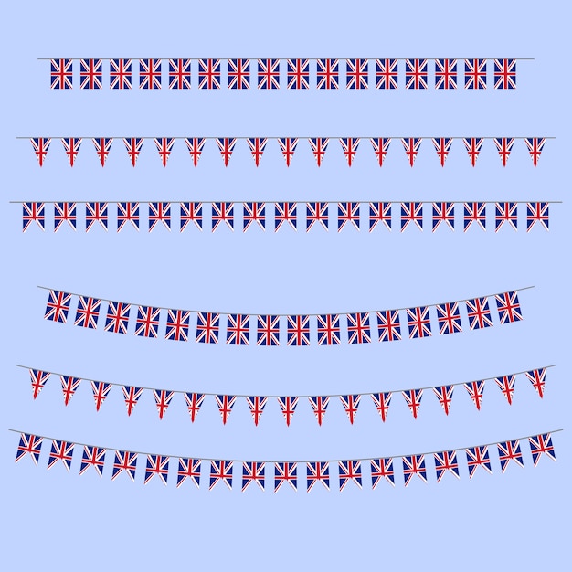 England bunting flags