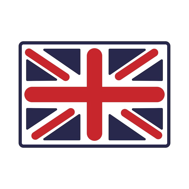 イギリスの旗のロゴの線画