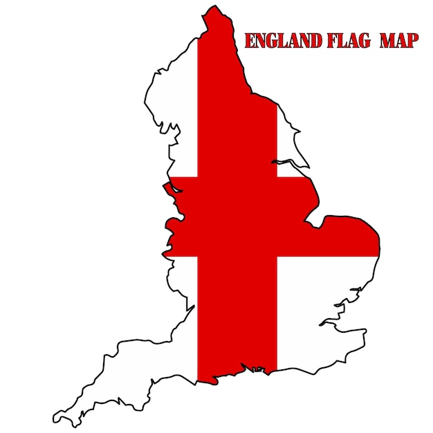 England flag map vector