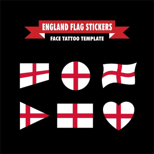 ベクトル イングランドの旗のテンプレート