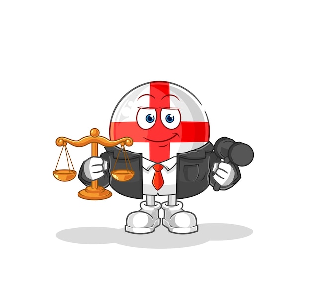 Vector england lawyer cartoon cartoon mascot vector