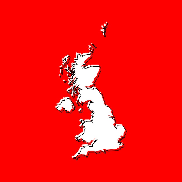 England map on red background