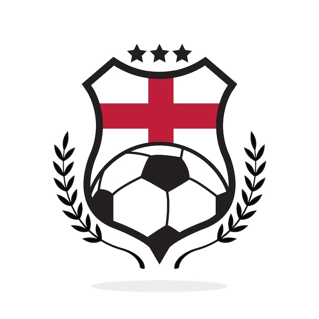 Stemma di calcio della bandiera nazionale dell'inghilterra
