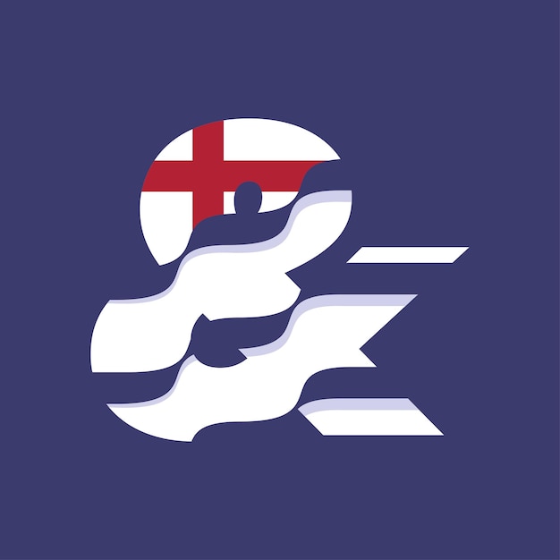 Вектор Флаг англии символ амперсанд