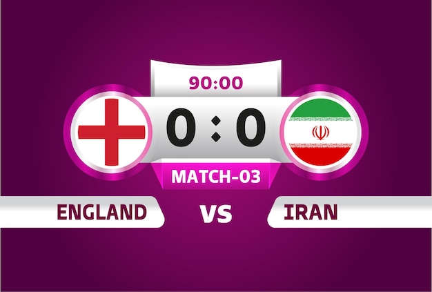 England vs Iran world Football 2022 Group B World Football Competition championship match versus