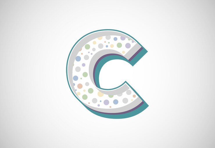 Vector english alphabet c retro style bold modern vector alphabet design