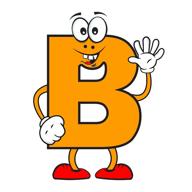 Буквы английского алфавита в мультипликационном персонаже b