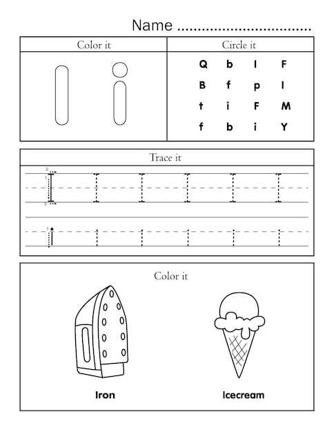 着色のためのかわいい絵とライン印刷可能なワークシートをトレースする英語のアルファベット