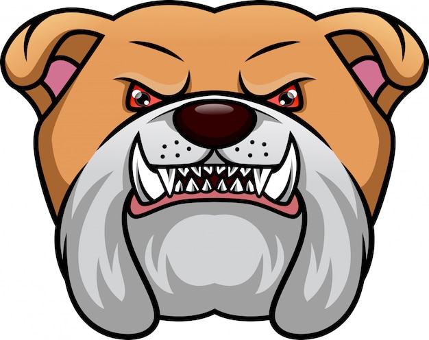 Vector english bulldog head mascot