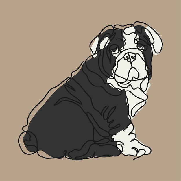 Vector english bulldog