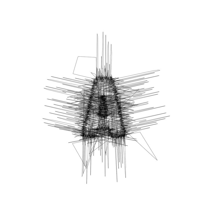 Vector english letter a as a sketch vector design