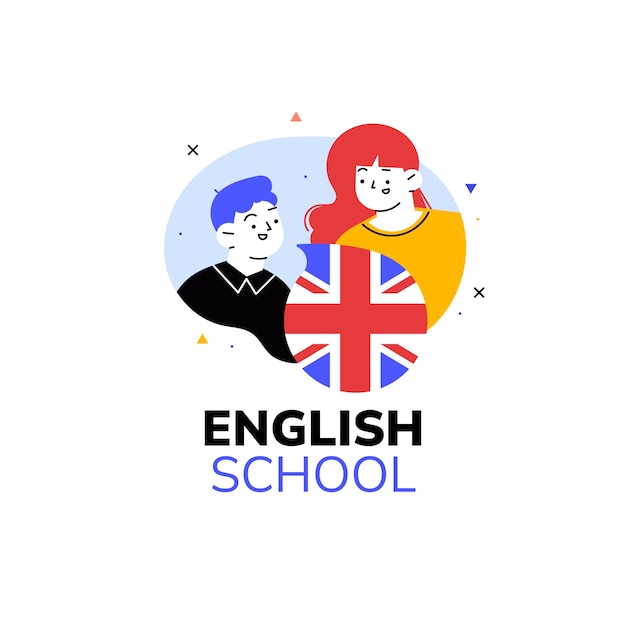 Vettore modello di progettazione del logo inglese