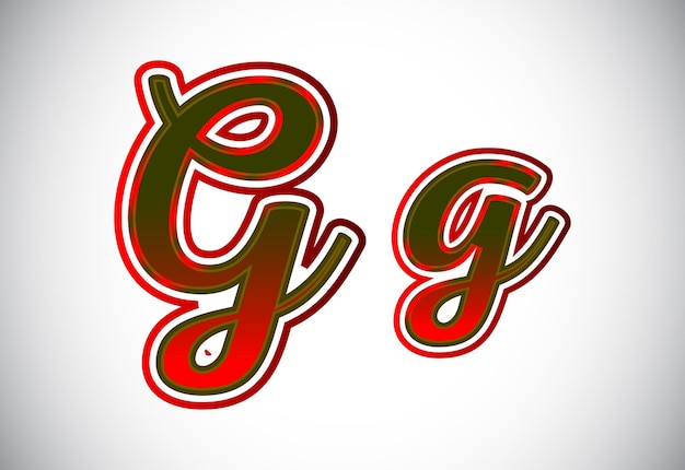 English Upper And Lower Case Letter G Graphic Alphabet Symbol For Corporate Business Identity