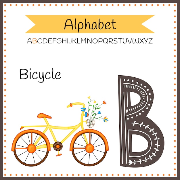 Vector english uppercase alphabet letters on a white background. letter b. vector illustration