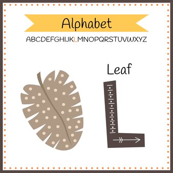 Lettere dell'alfabeto inglese maiuscolo su sfondo bianco lettera l illustrazione vettoriale