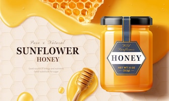 Engraved honey ads