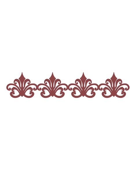 engraved ornament element design for border, editable color