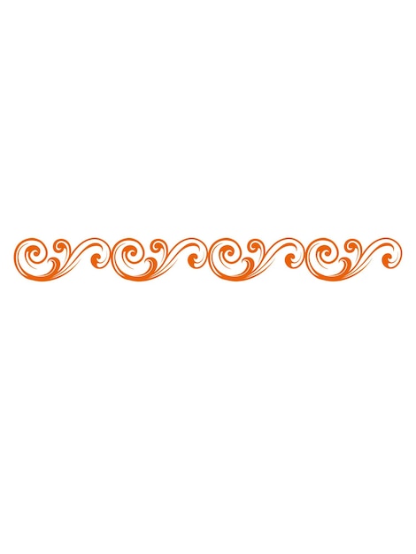 engraved ornament element design for border, editable color