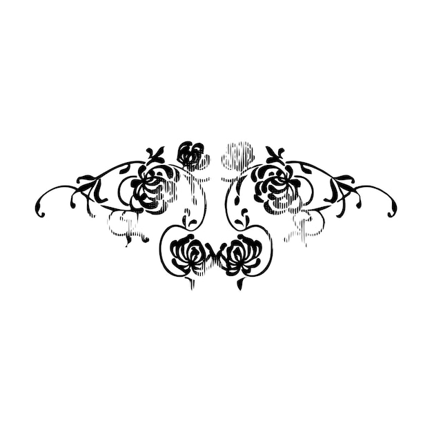 Vector engraved ornament vector design