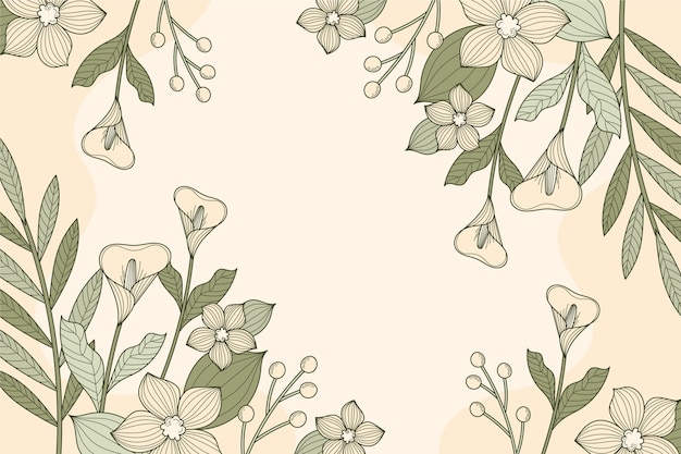 Engraving botanical background