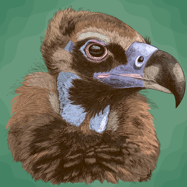 Vector engraving  illustration of cinereous vulture