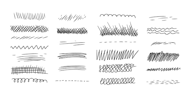 Vector an engraving streak black lines on a white background brush decorative brush for the engraving