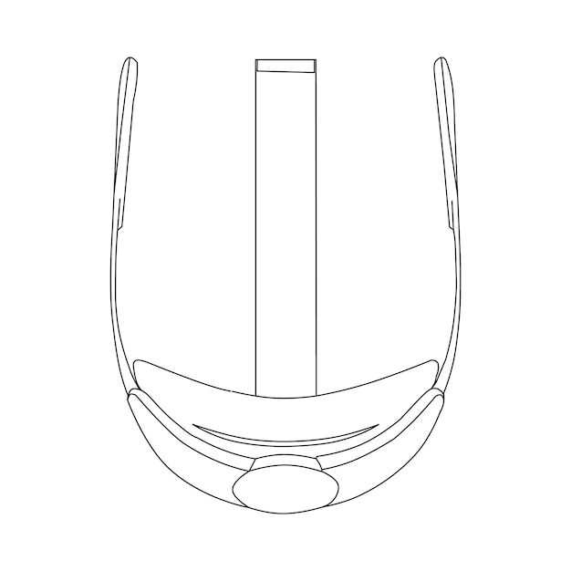 EnhancedSupportandComfortinVR Vr headset Line Art