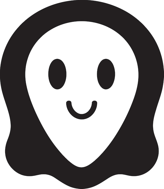 Enigmatic ectoplasm cute ghost design whispering wraith black ghost icon