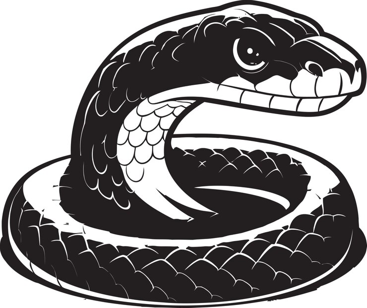 Vector enigmatic elegance a comprehensive artwork of a pythons fluid movements and scales