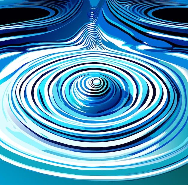 Vector enigmatic whirlpools sea's mysterious spirals