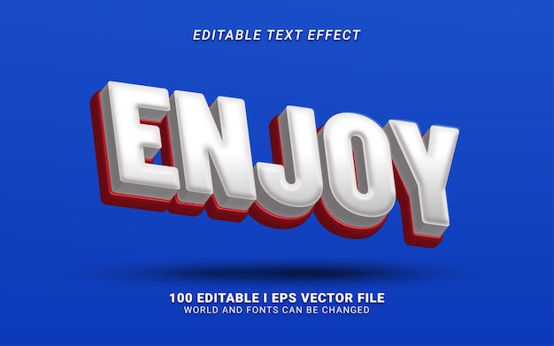 Vector enjoy 3d style text effect