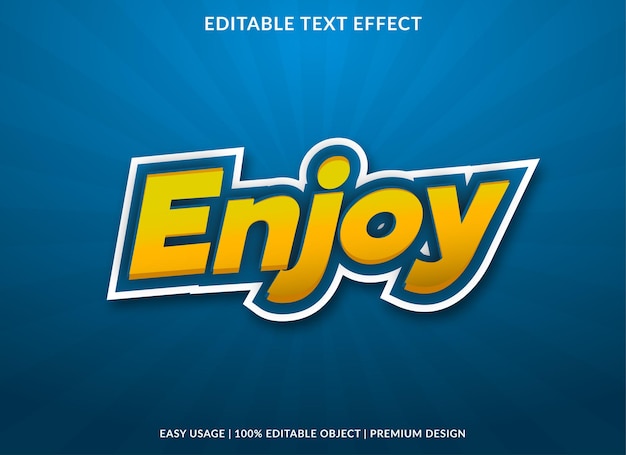 enjoy bold style text effect template