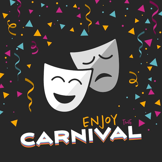 Enjoy the Carnival on a black background
