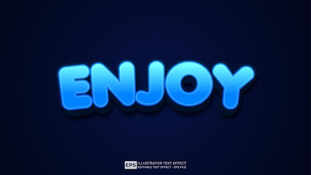 Enjoy editable text effect font