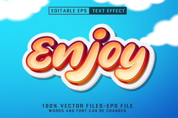 Vector enjoy editable text effect