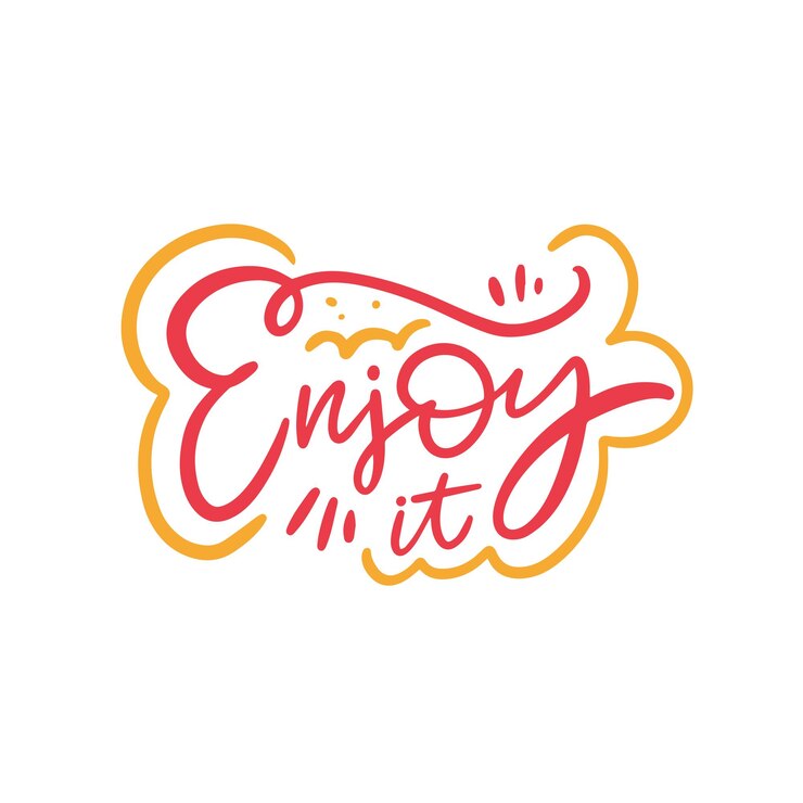 Vector 손으로 그린 캘리그라피 문구를 즐기세요.