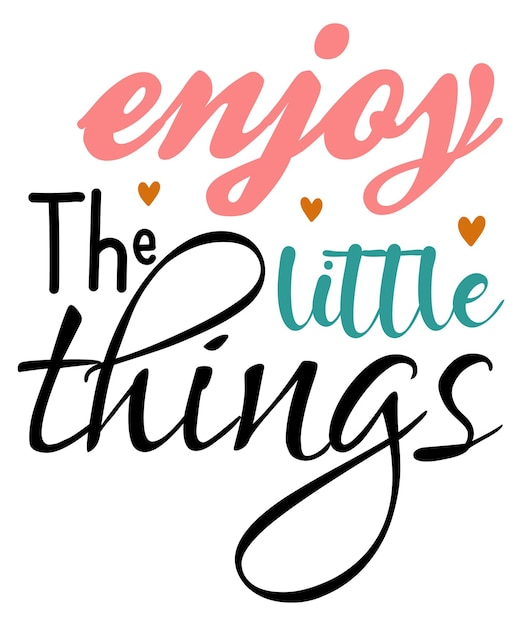 Vector enjoy the little things retro svg