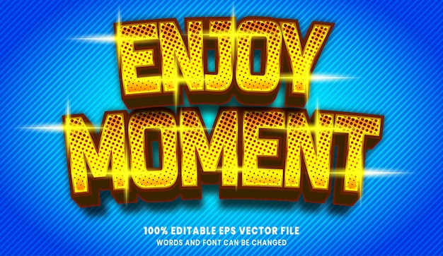 Enjoy moment editable text style effect