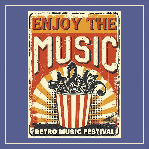 Vector enjoy the music poster