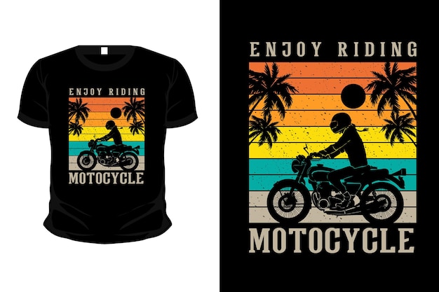 Enjoy riding in the beach merchandise silhouette mockup t shirt design