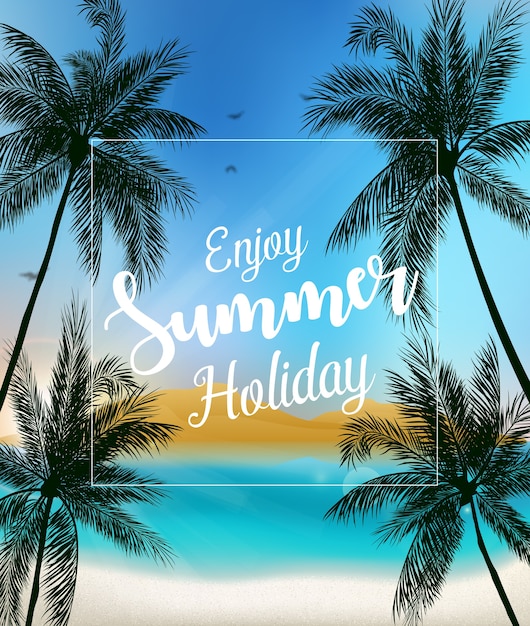 Vector enjoy the summer holidays background