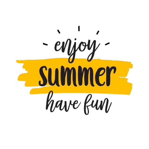 Enjoy Summer Lettering