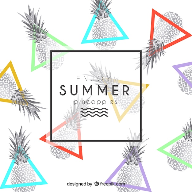 Vector enjoy summer pineapples