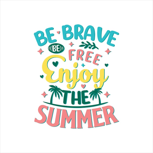 Enjoy summer typography premium vector