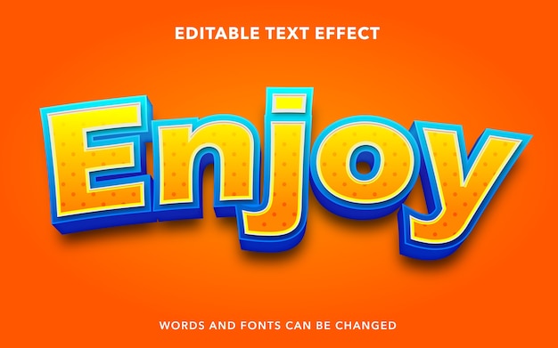 enjoy text editable text effect style