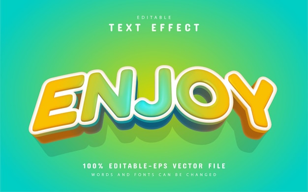 Enjoy text effect cartoon style