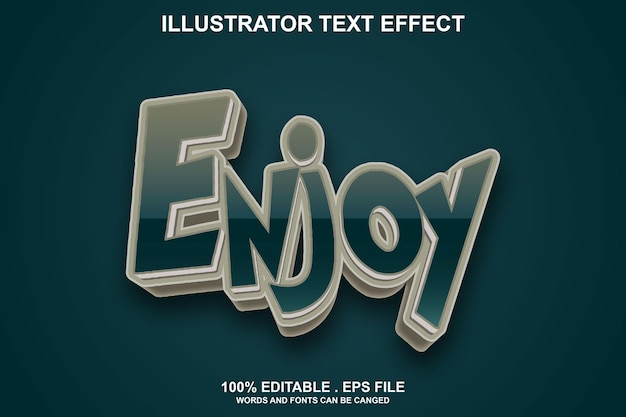 Vector enjoy text effect editable