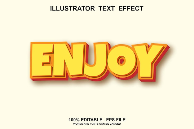 Enjoy text effect editable