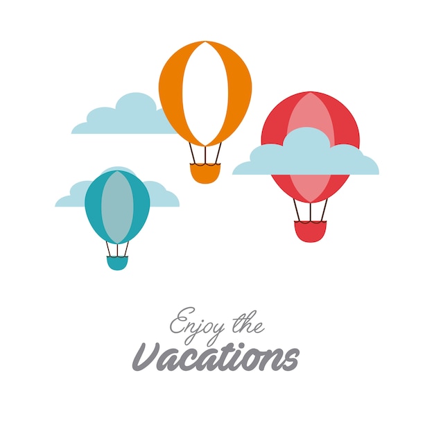 enjoy vacations travel isolated icon