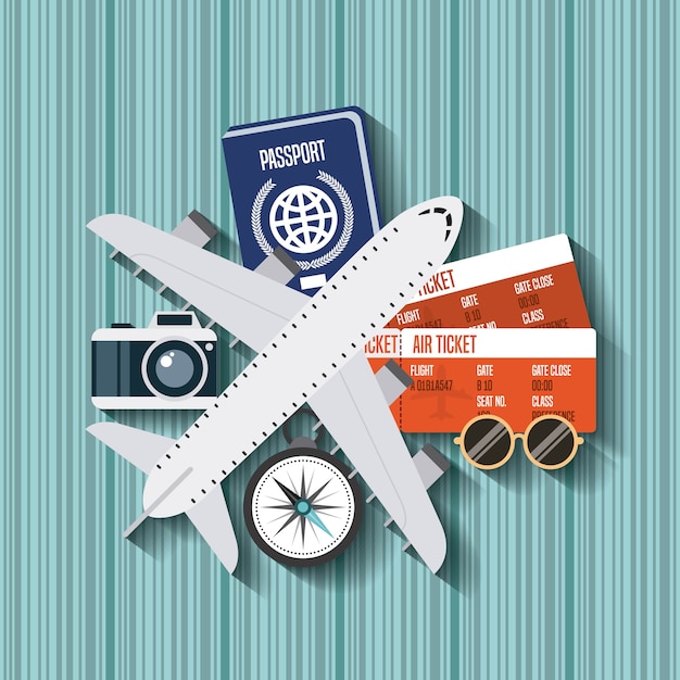 enjoy vacations travel isolated icon